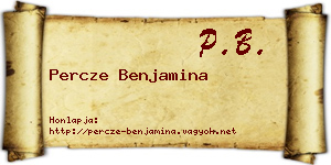 Percze Benjamina névjegykártya